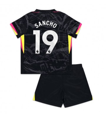 Chelsea Jadon Sancho #19 Tredje Kläder Barn 2024-25 Kortärmad (+ Korta byxor)